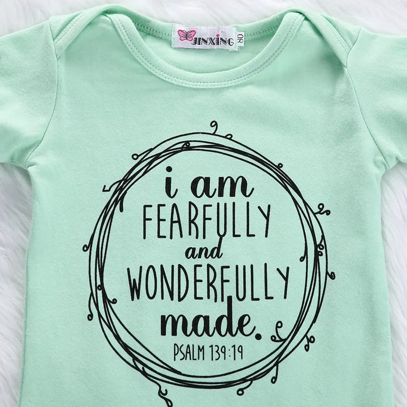 Musim Panas Yang Baru Lahir Bayi Anak Laki-laki Anak Perempuan Baju Huruf Jumpsuit Pakaian Pakaian Baju Bayi Katun Lengan Pendek Leher O