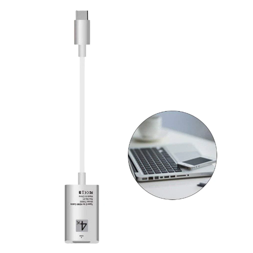 USB C to HDMI Converter Portable type c Male Female Adapter 4Kx2K 30HZ Resolution for Macbook Huawei P20 Samsung S8 (S |