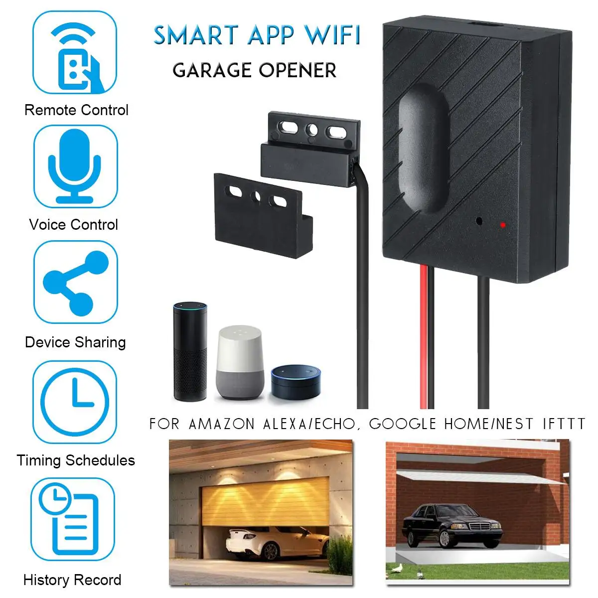 Новый Ewelink WiFi переключатель управления гаражной дверью для автомобиля