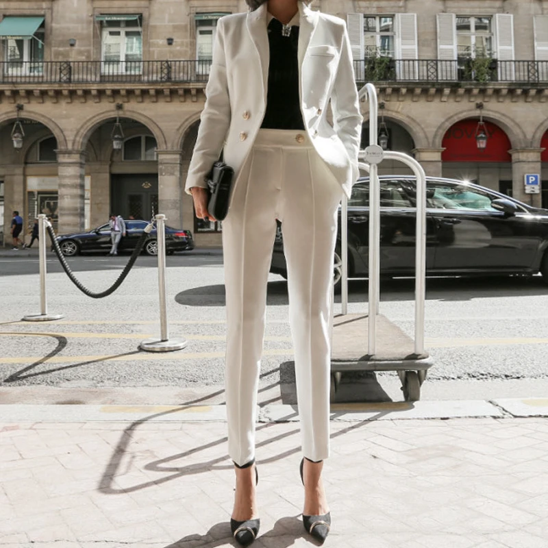 

Весна-Осень 2020, Модный повседневный тонкий костюм, женский корейский стиль, маленький костюм, пиджак, деловой женский костюм