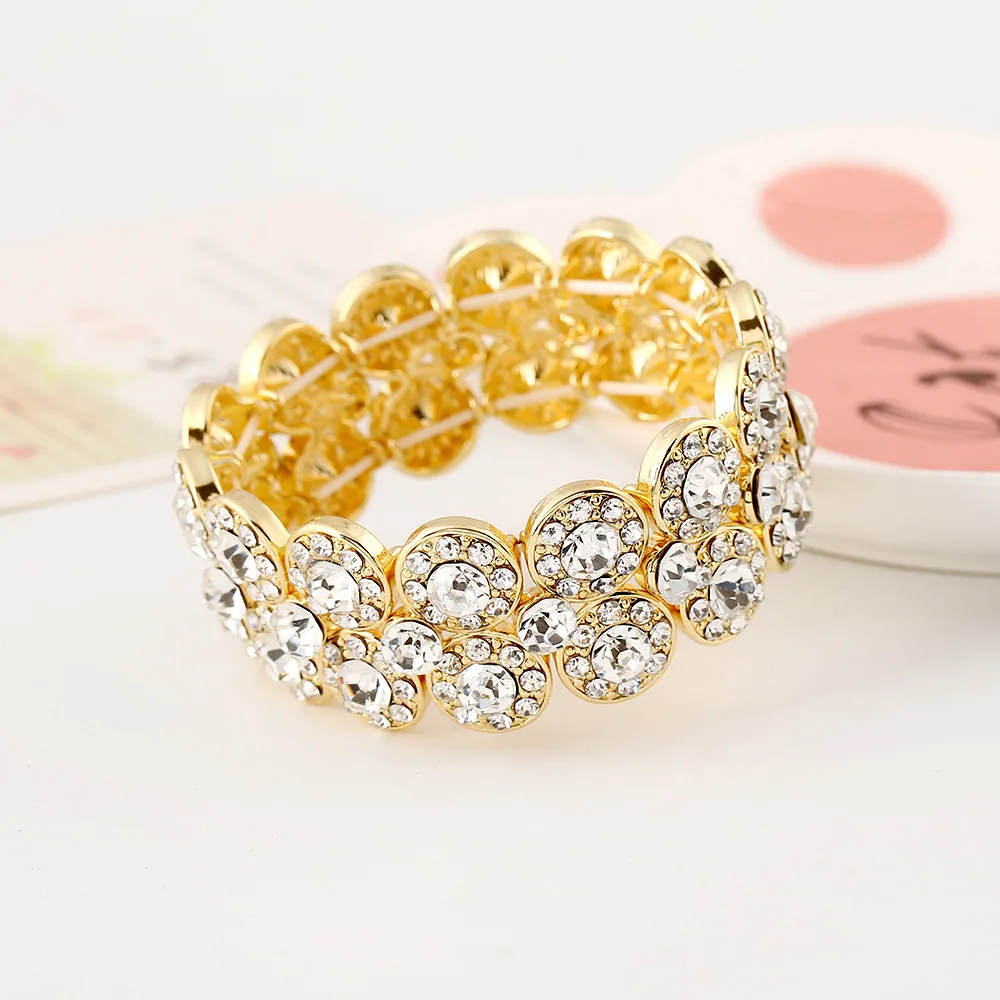 

New Fashion Luxury Rhinestone Crystal Elastic Bracelet 180119 - 18