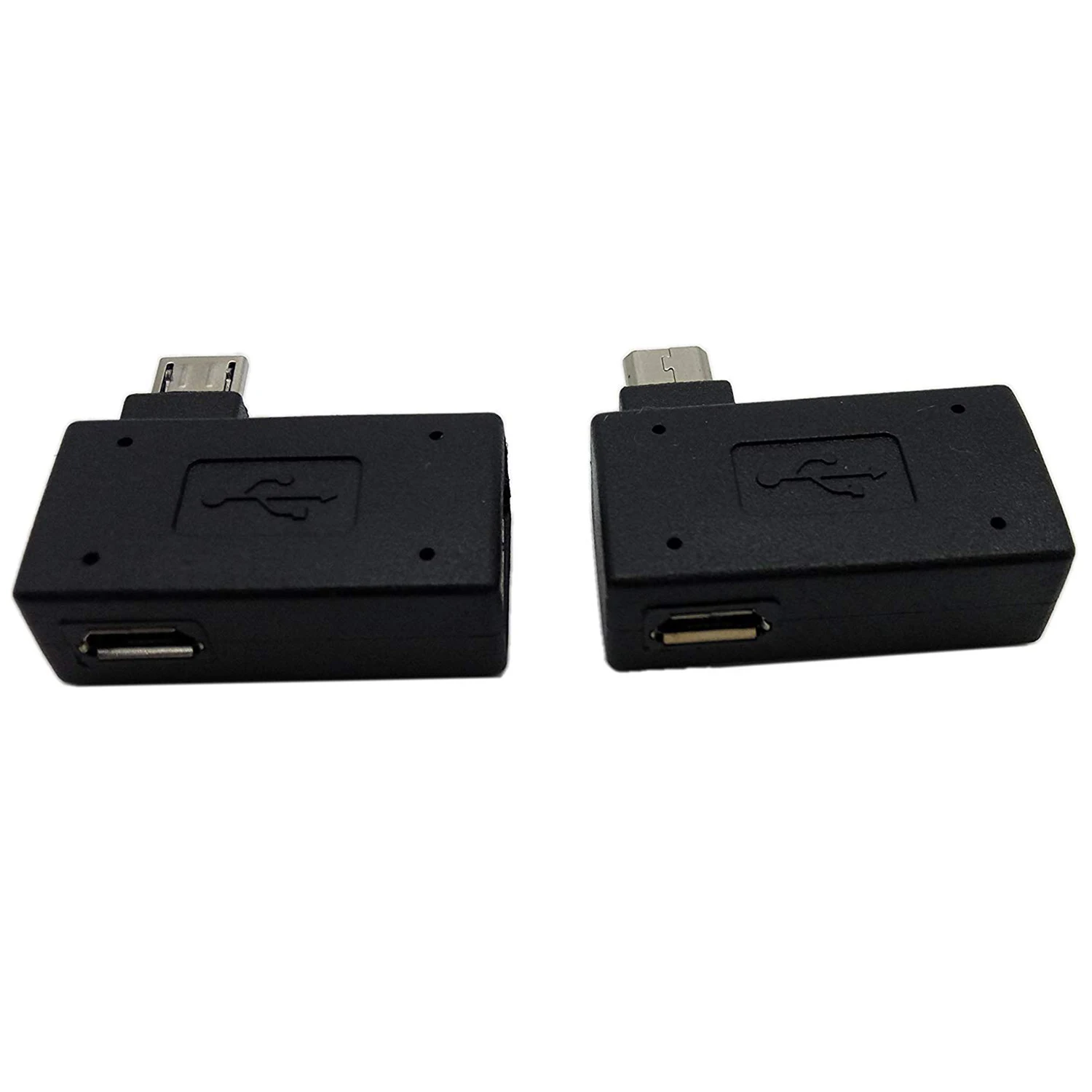 1 пара (слева + справа) 90 градусов Угловой Micro USB 2 0 хост адаптер OTG с разъемом