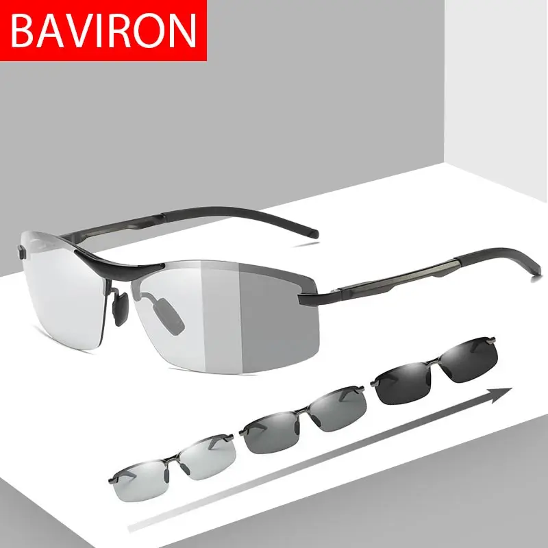 Мужские зеркальные солнцезащитные очки BAVIRON классические винтажные