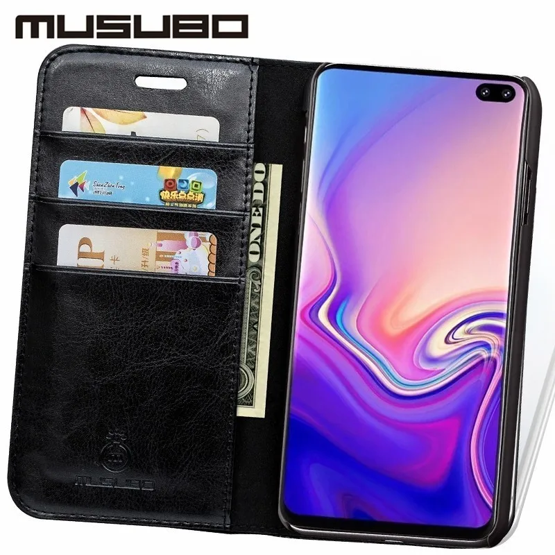 Роскошный чехол Musubo для Samsung Galaxy S20 Ultra S10e S10 + Plus Кожаные чехлы с картами S9 S8
