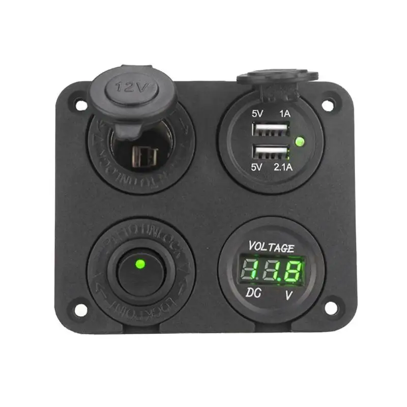 4 переключатель отверстия панель USB зарядное устройство адаптер питания