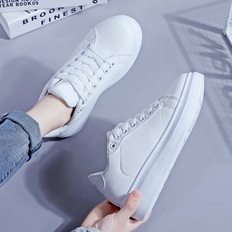 2019 Spring New Fashion Children Small White Shoes Kids All-match Soild Color Thick Durable Increased Bottom | Детская одежда и