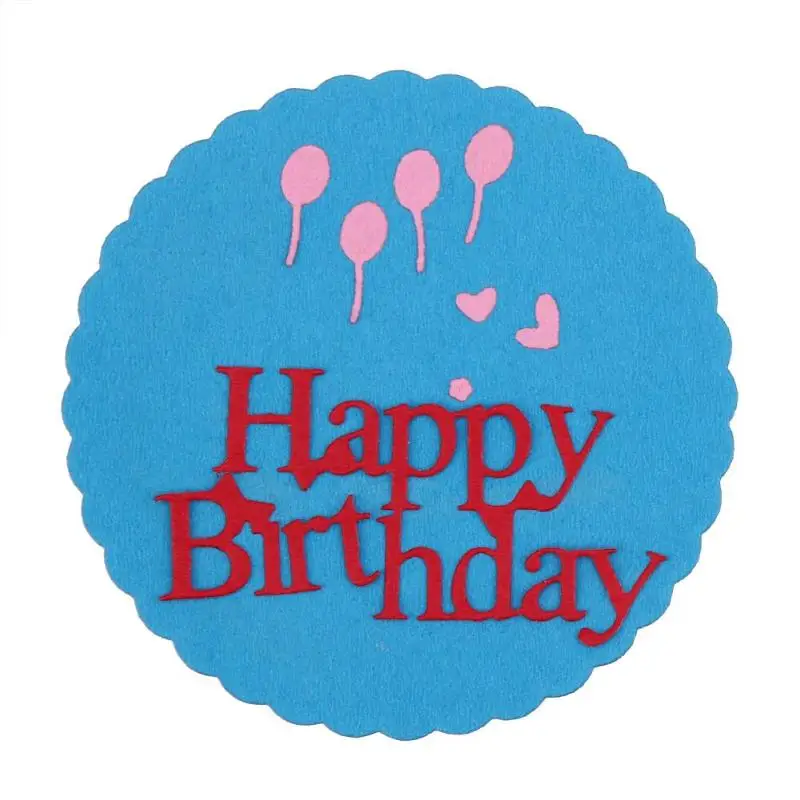 4 PCS С Днем Рождения трафареты для пресс формы тиснение скрапбукинга &quotсделай