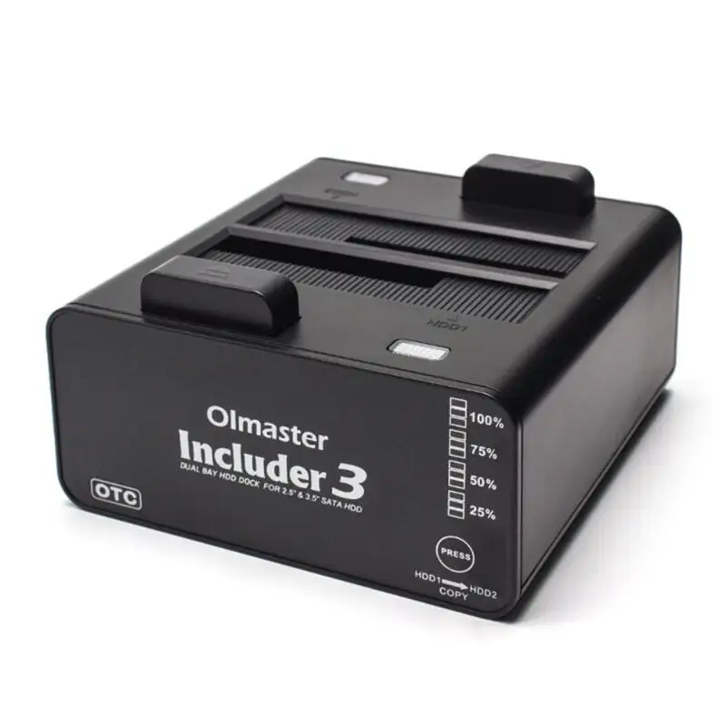 Includer 3 Dual Bay SATA к USB 0 2 5 дюймов внешний жесткий диск Док станция HHD SSD данных чтение