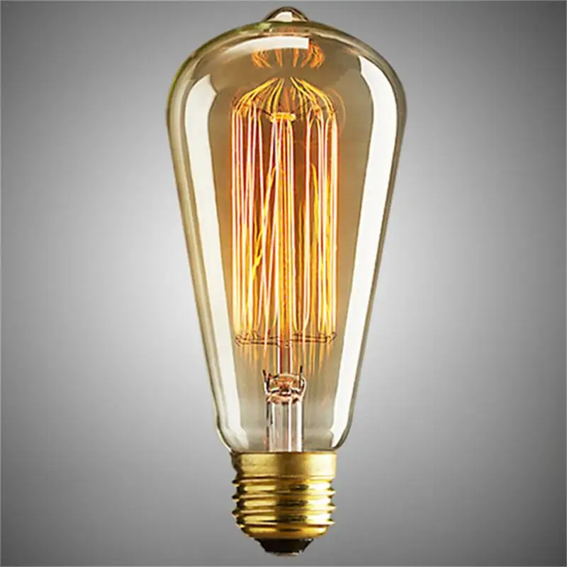 Ретро Edison led светильник лампочка E27 220V 40W нитевые Винтаж ампулы лампа накаливания