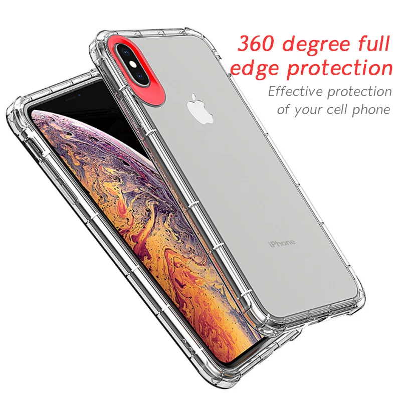 Прозрачный чехол для Samsung Galaxy S8 S9 Plus Note8 9 мягкий прозрачный из ТПУ iPhone X 7 6 6S 8 Xr Xs Max