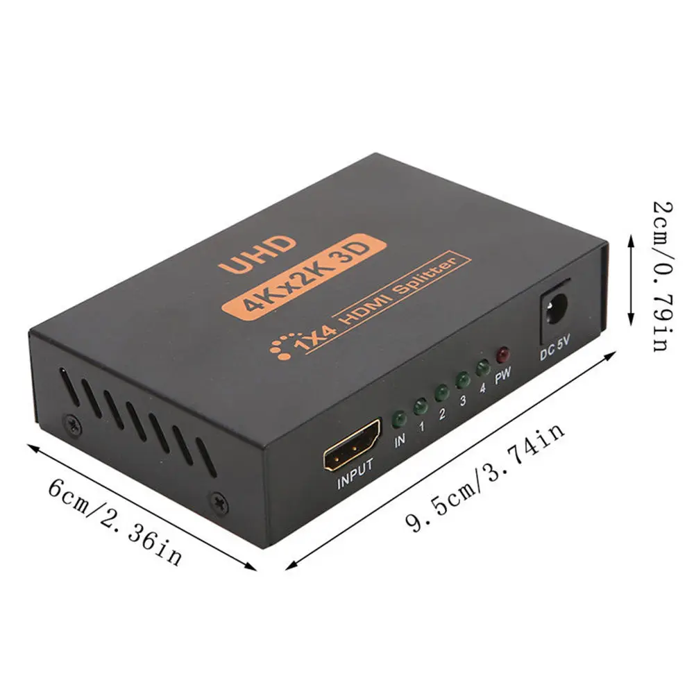 Разветвитель HDMI с портом 1X4 1080p 4K X 2K 1 вход 4 выхода|Кабели HDMI| |
