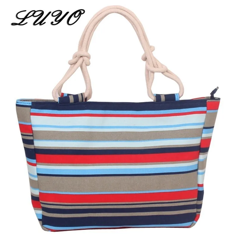 2019 Fashion Folding Women Big Size Handbag Tote Ladies Casual Striped Flower Printing Canvas Graffiti Shoulder Bag Beach Bolsa | Багаж и