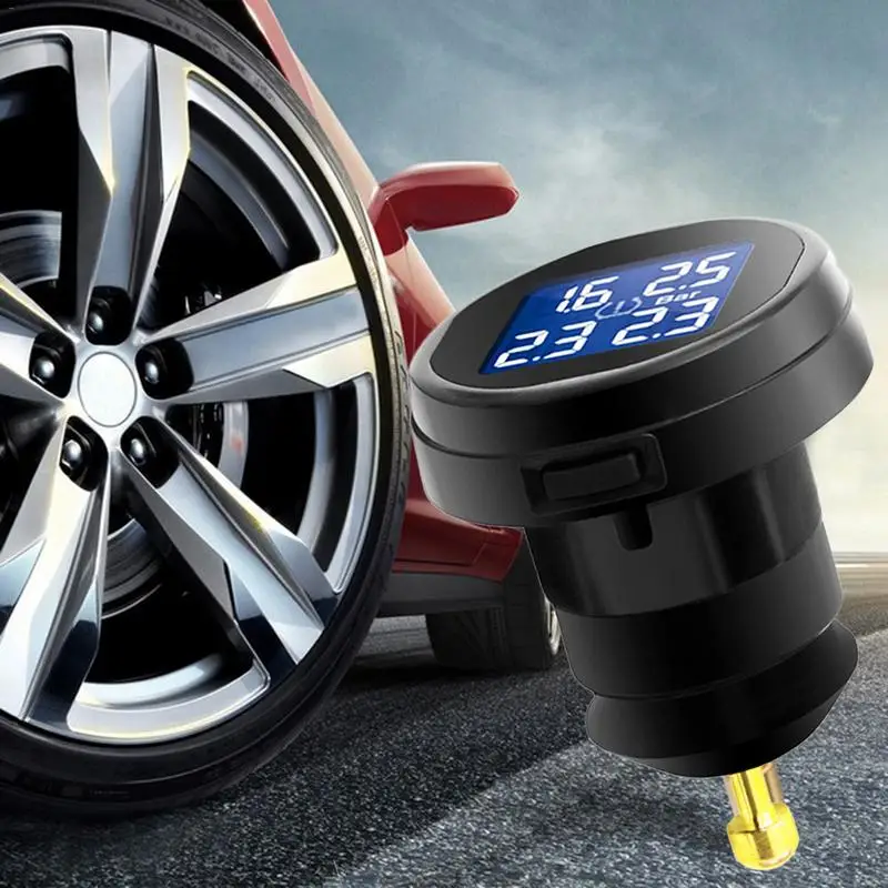 

Car Sensor TS61 TPMS Cigarette Lighter Car Tire Pressure Monitor External LCD 4 Wireless Monitoring Tire Sensor