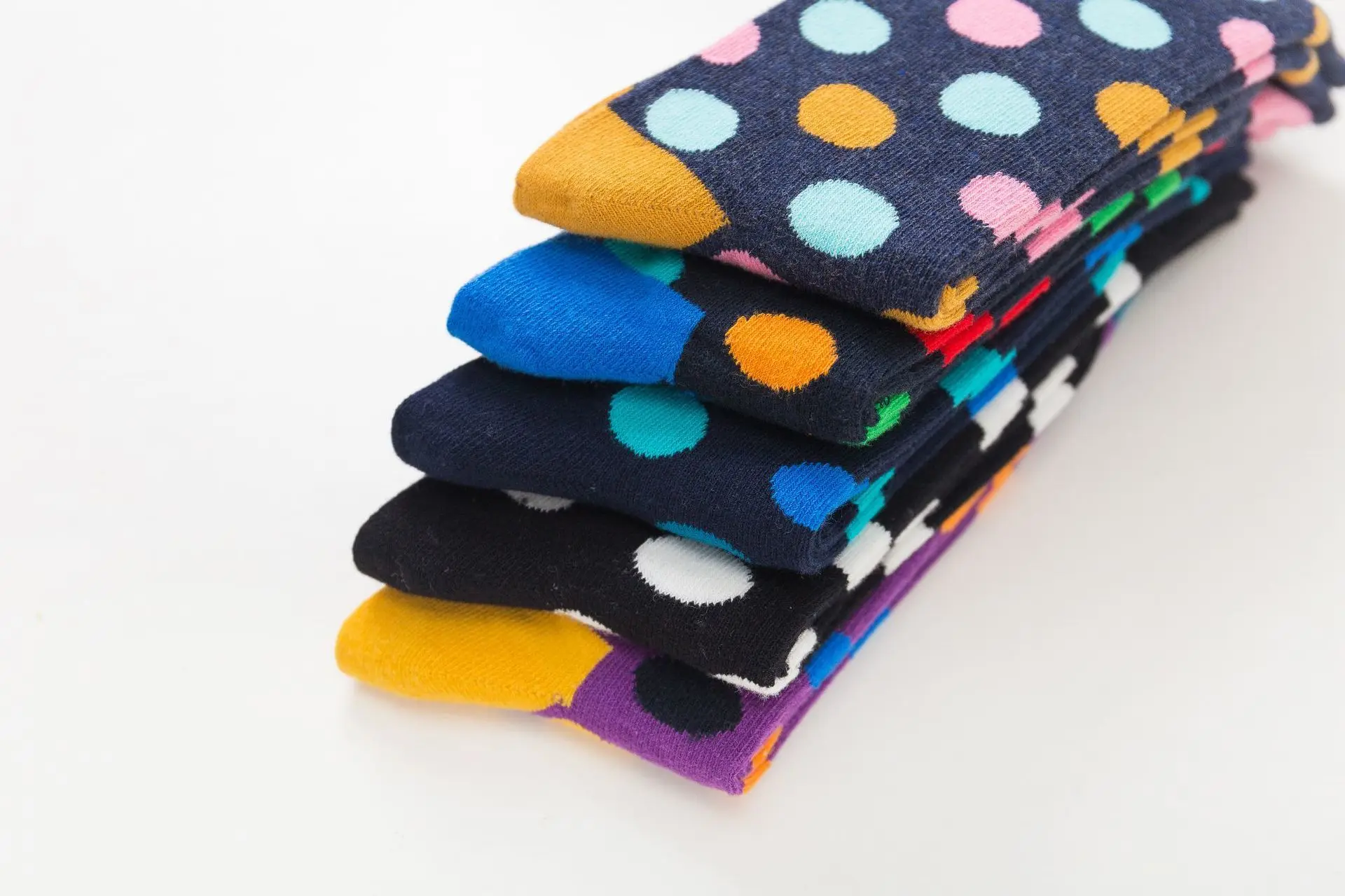 PEONFLY 2020 Модные цветные хлопковые носки в горошек для мужчин счастливые стильные