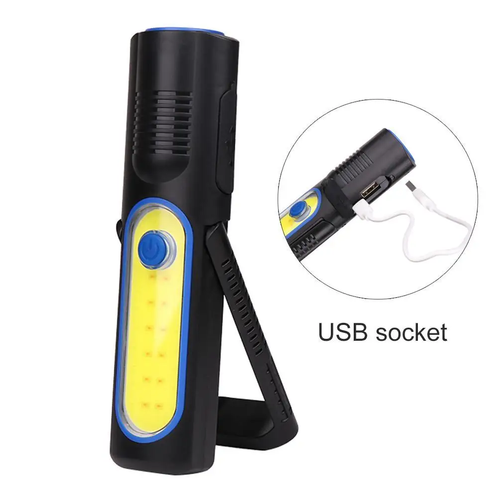 USB Перезаряжаемый COB светодиодный рабочий свет лампа Магнитный вращающийся Usb