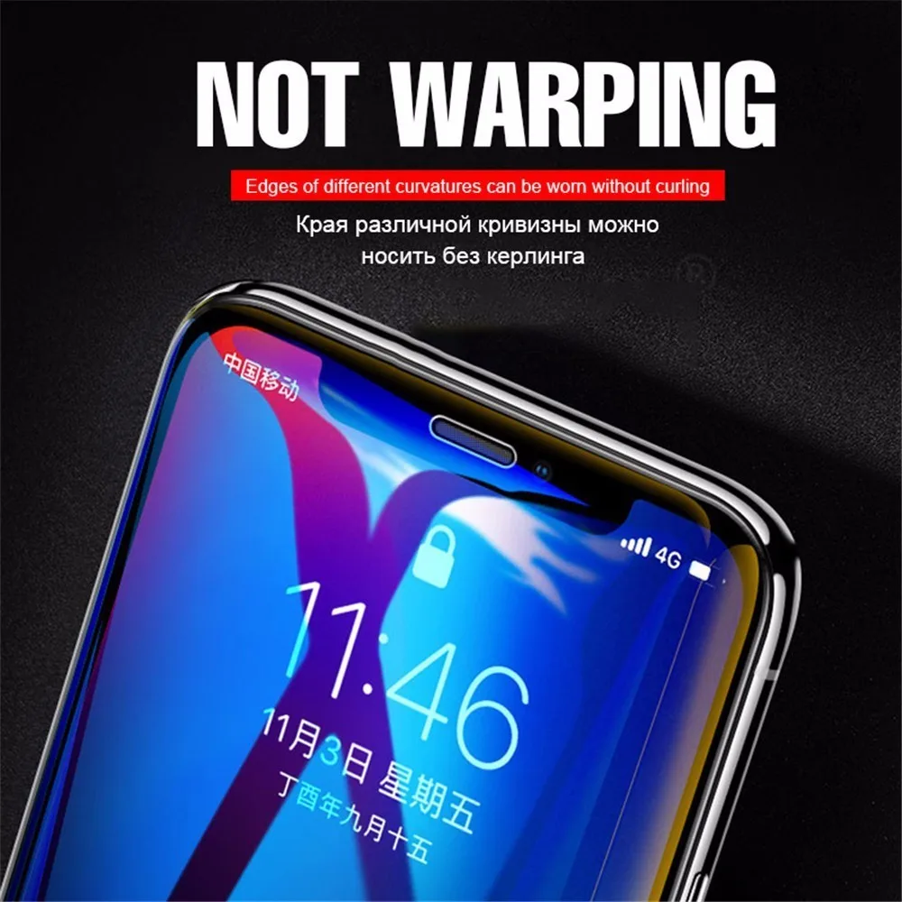 10D Защитное стекло для iPhone X XS XR Max полное покрытие защита экрана на 6 6S 7 8 Plus