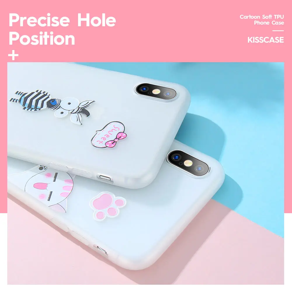 KISSCASE Cute Animal Clear Cases For iPhone X XS Max XR Soft TPU Silicon Girly 6 6S 7 8 Plus 5 5S SE Back Cover |