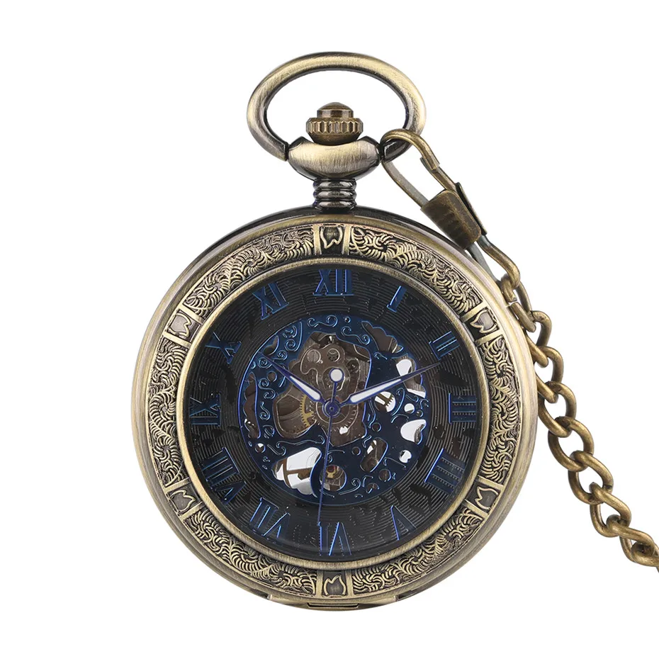 Часы мужские механические карманные с черным циферблатом | Наручные часы
