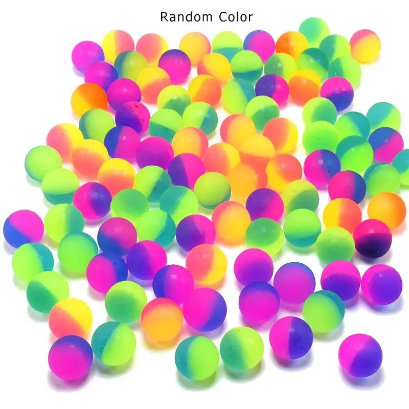 100pcs Double Color Bouncing Ball Floating Elastic Bouncy Balls Kids Funny Outdoor Play Toys pelotas saltarinas de plastico | Игрушки и