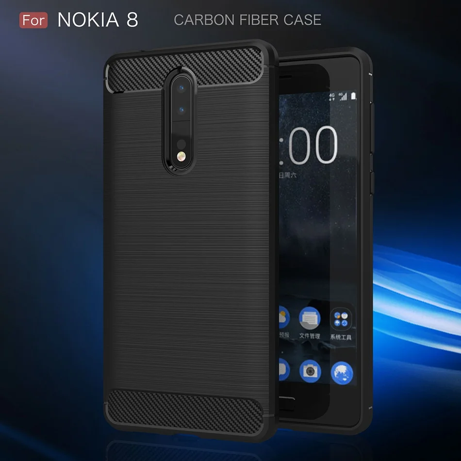 

For Nokia 7 Plus Case Carbon Fiber TPU Cover For Nokia 6.1 Case Silicone Soft Capa For Nokia 8 2.1 3.1 5.1 6 2018 7Plus Case