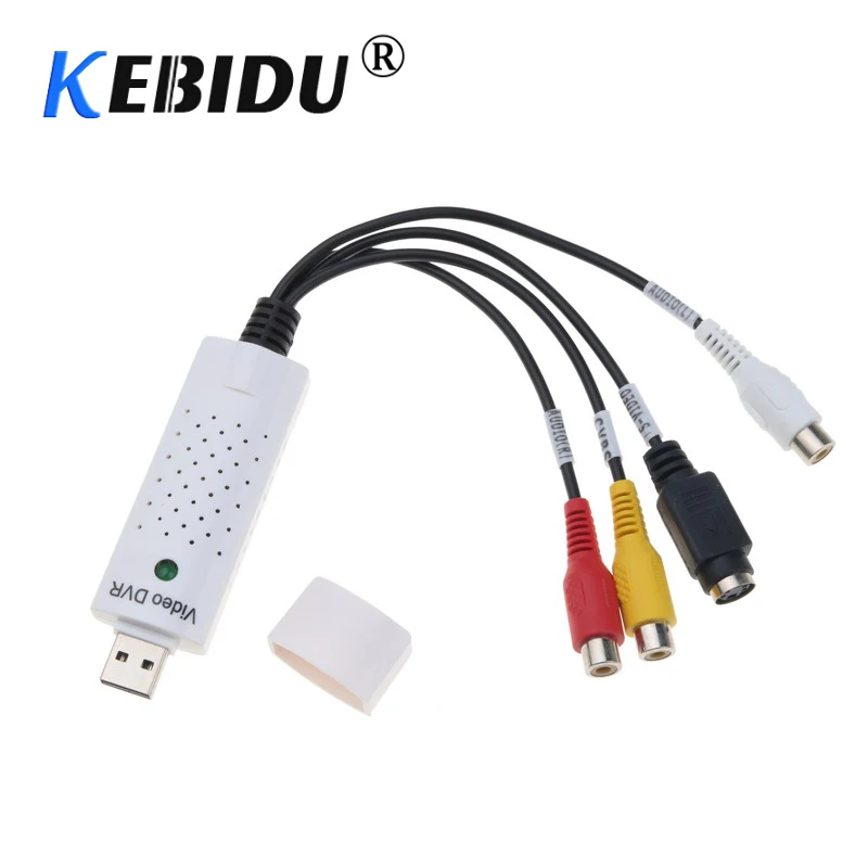 Kebidumei портативный USB 3. 0 Easycap Аудио и видеозахват адаптер VHS в DVD конвертер для