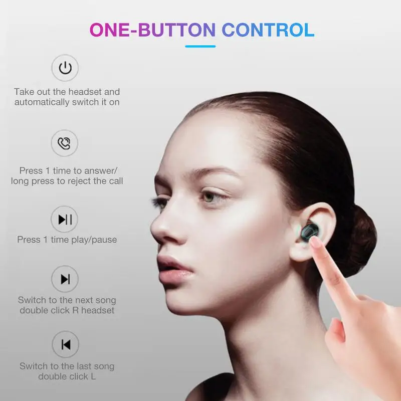 XG 13 TWS беспроводной Bluetooth 5 0 гарнитура вызов шумоподавление кнопка управления