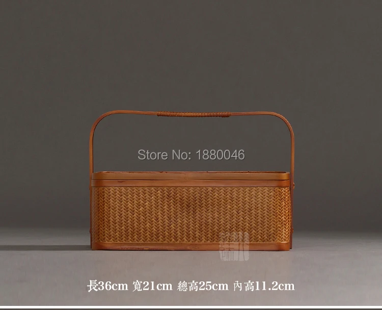 Чайная коробка 36x21x25 см бамбуковый вязаный чайный сервиз дорожный чайная чашка