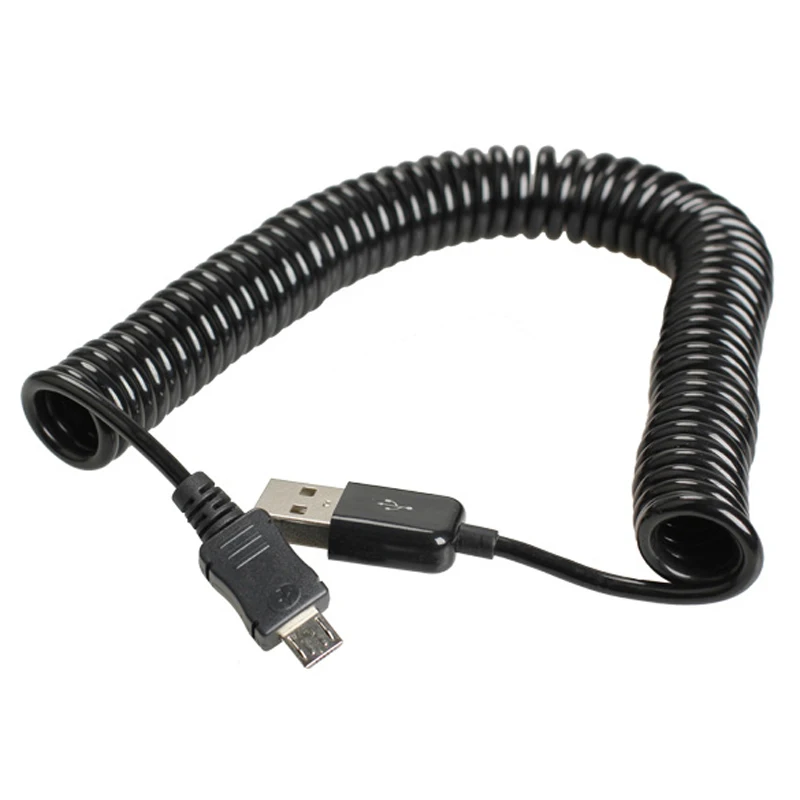 Спиральный Кабель USB 2 0 A для Micro B 5Pin адаптер пружинный кабель высокого качества|usb
