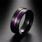 Черное титановое кольцо из нержавеющей стали, обручальное кольцо 8 мм, разноцветное Радужное кольцо для пар