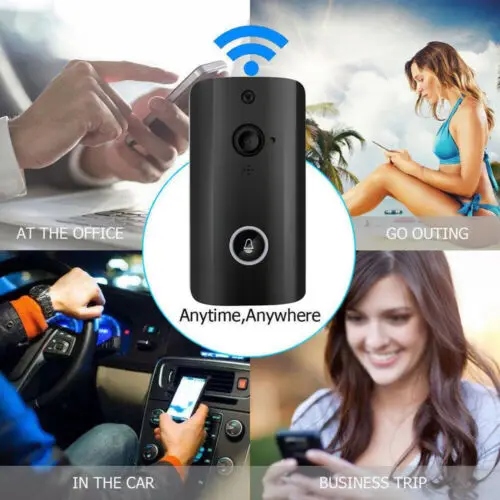 Беспроводной дверной звонок Wi-Fi двусторонняя связь умный камера безопасности HD