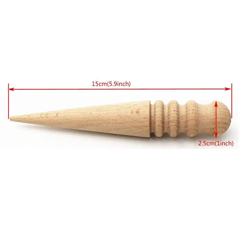 ABFY-3pcs Wood Leather Craft Edge Slicker Burnisher for Finishing Knife Sheaths Saddles | Дом и сад