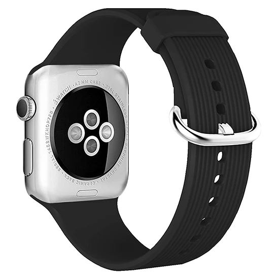 Силиконовый ремешок для Apple watch series 4 3 2 correa aple 42 мм 44 спортивный резиновый браслет