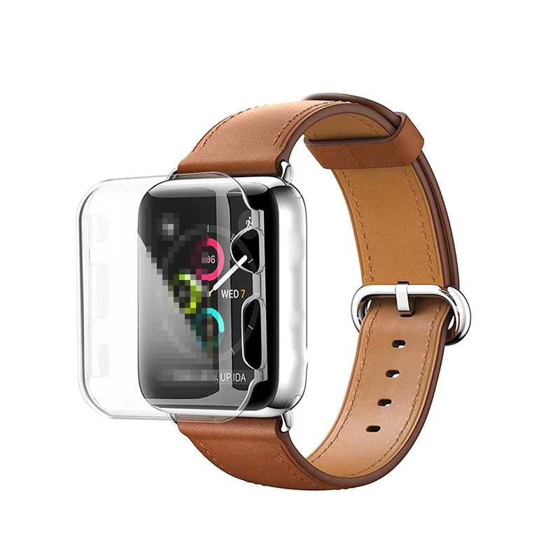 Прозрачный чехол Защитная пленка для экрана Apple watch iwatch серии 3 стекло полное