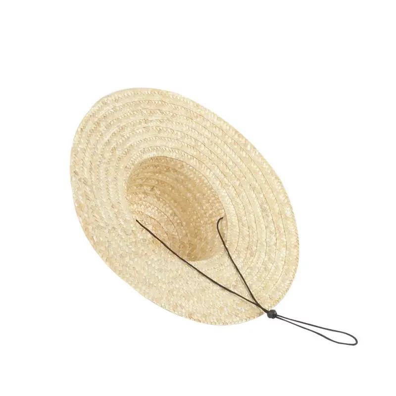Straw Sun Visor Hat Handmade Wheat Weaving Pastoral Style with Big Brim Summer Supplies | Спорт и развлечения