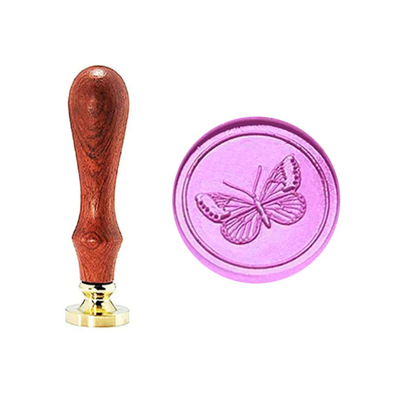 Штамп для восковой печати деревянная ручка цвет в ассортименте | Дом и сад