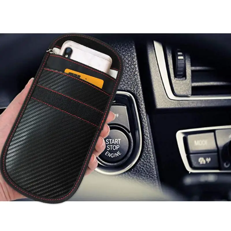 Чехол для ключа автомобиля блокирующий сигнал RFID сотового телефона защитный