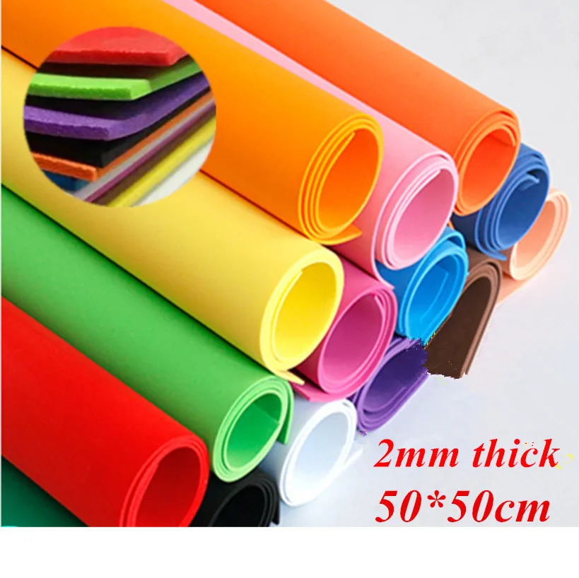50*50 см 2 мм EVA Foam Paper дети мультфильм Сделай Сам красочные бумаги резки Складные