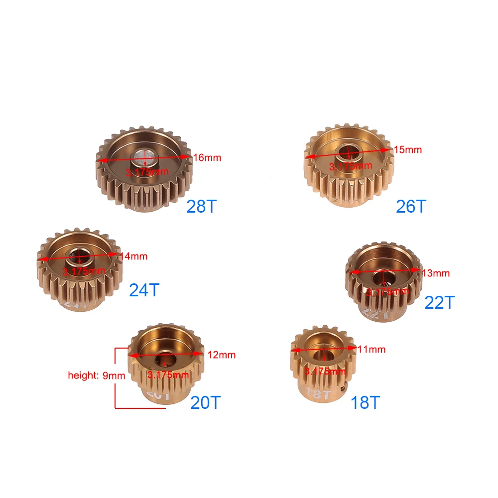 48DP 18T 20T 22T 24T 26T 28T щетка бесщеточный мотор шестеренок комплект для 1:10 S CS R31 SCX10 RC