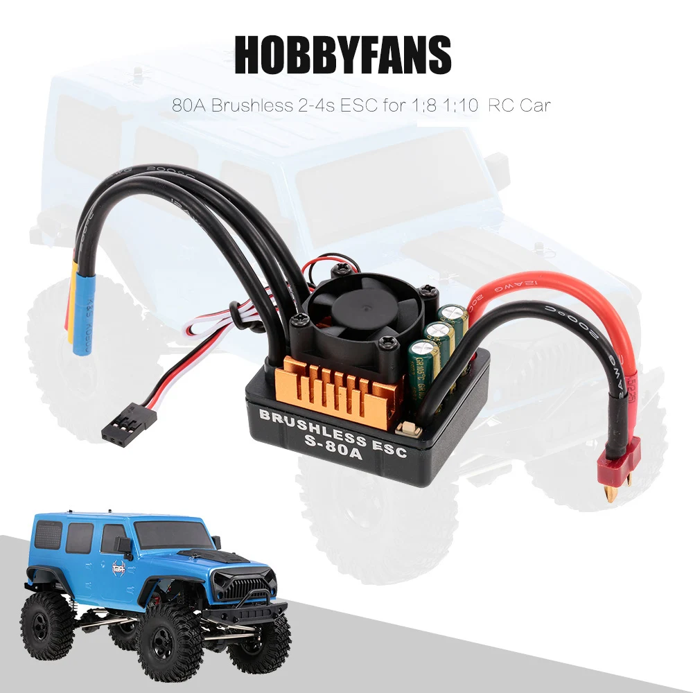 1:8 1:10 60A 80A 120A бесщеточный ESC 2-3s 2-4s с BEC программаторной картой для TRAXXAS RC