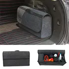 Большая автомобильная сумка для инструментов, серый органайзер для хранения в багажнике, встроенная Прочная Система кроссфикса, подходит для автомобильного ковра