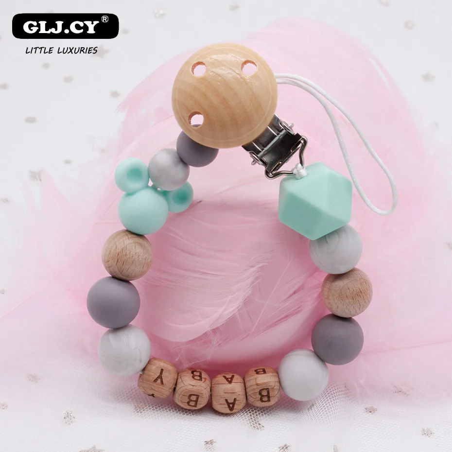 Детская соска для мальчика девочки держатель цепи силикон жевания бусины