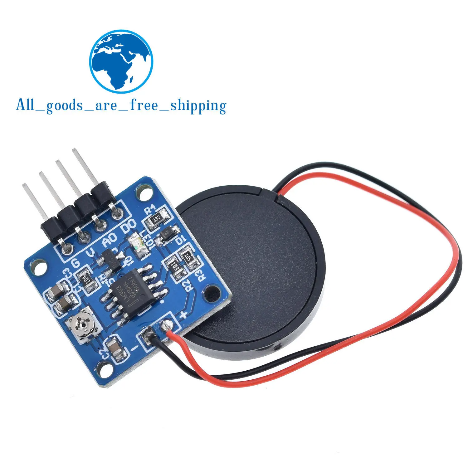 Пьезоэлектрический ударный датчик Вибровыключатель с пластиной для Arduino 51 UNO