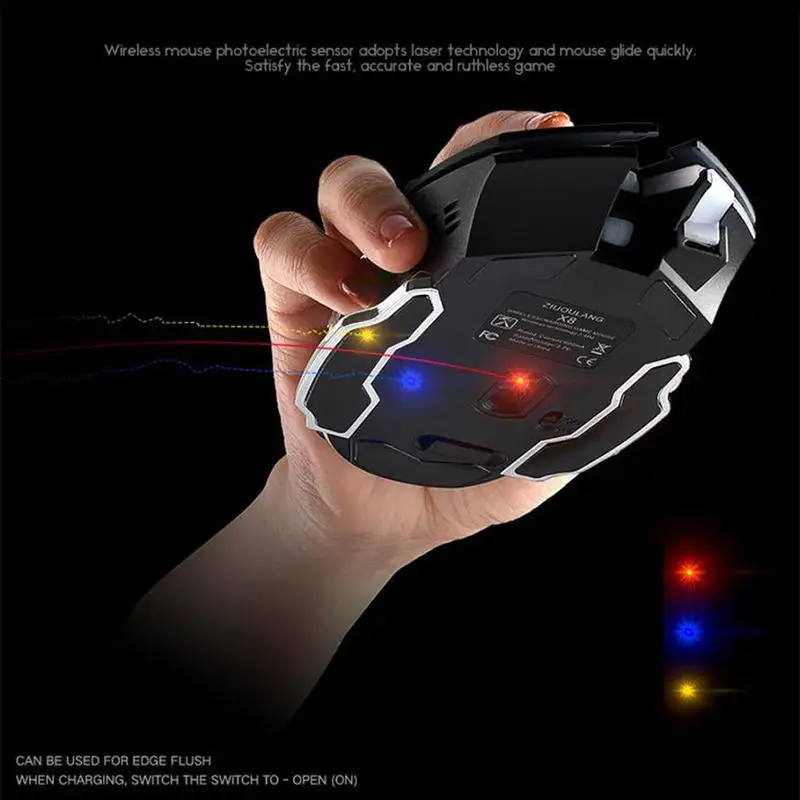 BEESCLOVER Rechargeable Wireless Silent LED Backlit Gaming Mouse USB Optical for PC &amp Receiver r25 | Компьютеры и офис