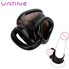 Мужской удлинитель фаллоимитатора ватина, устройство верности для мужчин, товары для взрослых, кольцо для пениса, кольцо для задержки эякуляции, интимные игрушки для мужчин