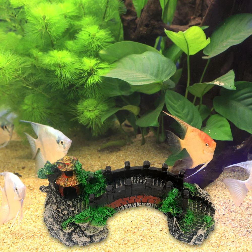 HILIFE Aquarium Decoration Fish Tank Bridge 1PC Tree For Ornament Decors Landscape Ornaments Pavilion | Дом и сад