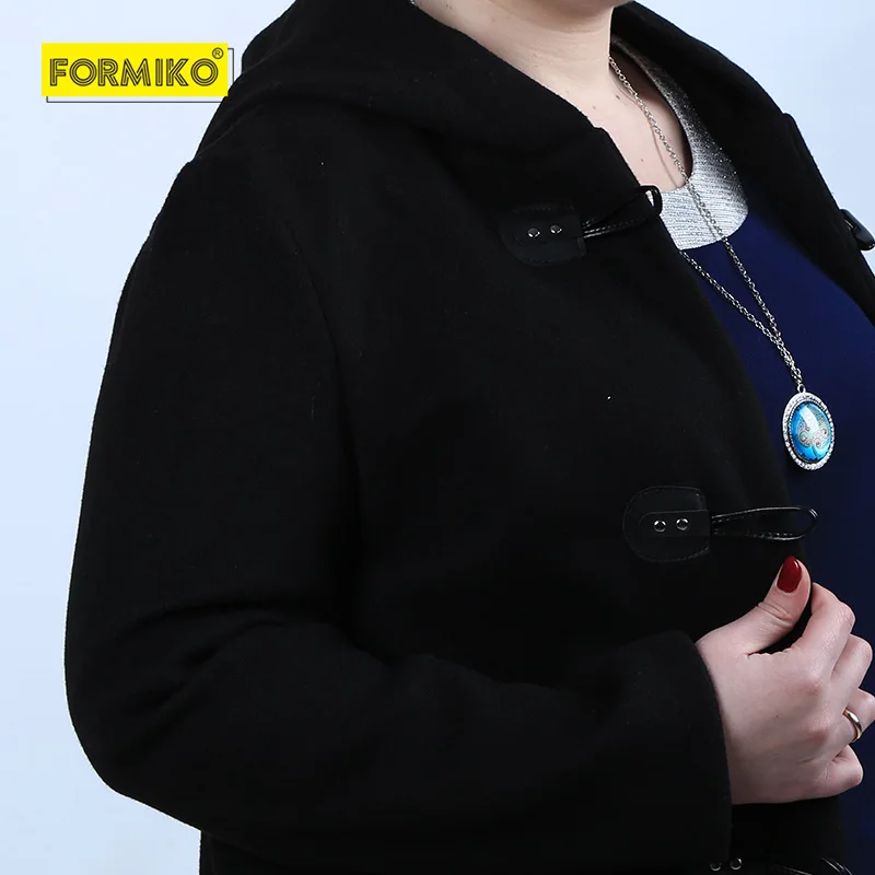 Formiko Новинка 2019 ветровка весна-осень 4XL. Женское повседневное пальто дафлкот с