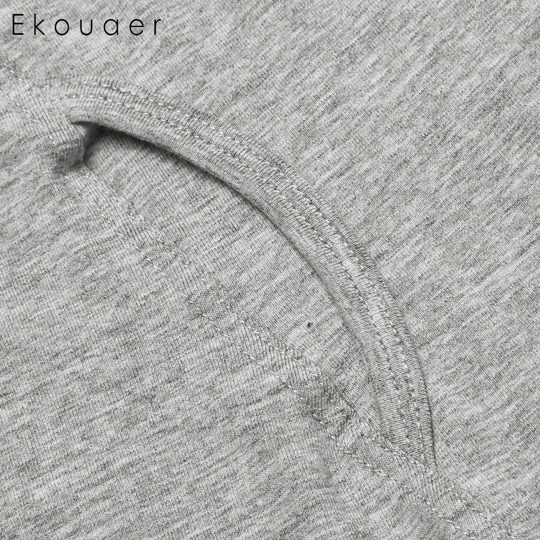 Ekouaer термобелье мужские кальсоны одноцветные с круглым вырезом длинным рукавом