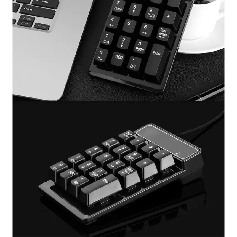2019 новая мини USB Проводная 19 клавиатура и клавиши механические ощущения
