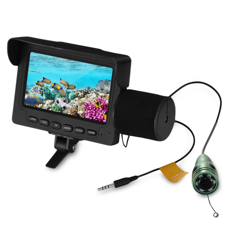 Fish Finder Underwater LED Night Vision Fishing Camera 15M Cable 1000TVL 4.3 inch LCD Monitor | Спорт и развлечения