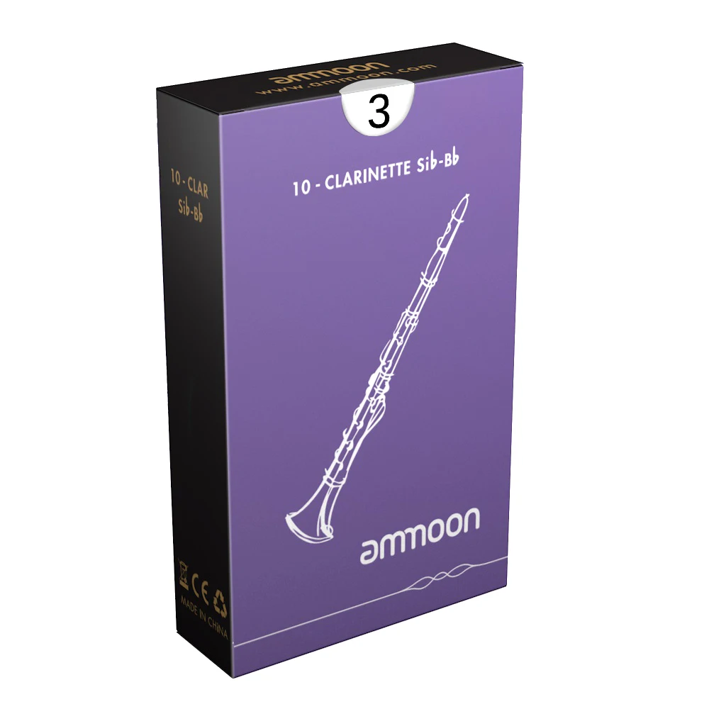 

Кларнет ammoon Woodwind Bb, традиционная сила тростника 2,5, 10 шт./кор.
